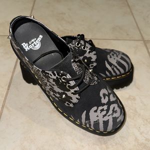 Dr. Martens 1461 Animal Clash Stud Suede Leather Platform Shoes Men8 US/Wmns 9